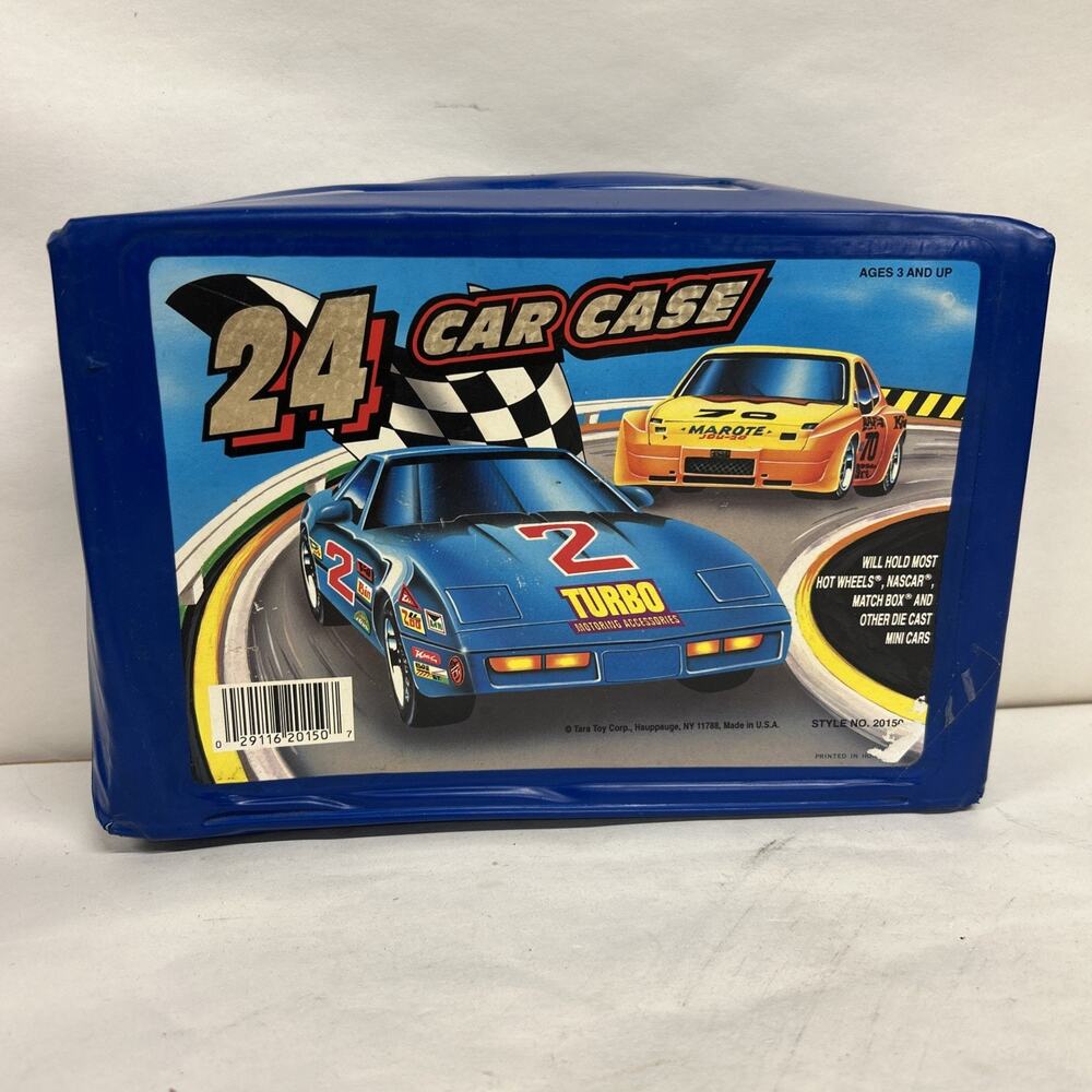 Vintage Hot Wheels Carrying Case 1:64 Cars Blue Complete Made in USA Nice!